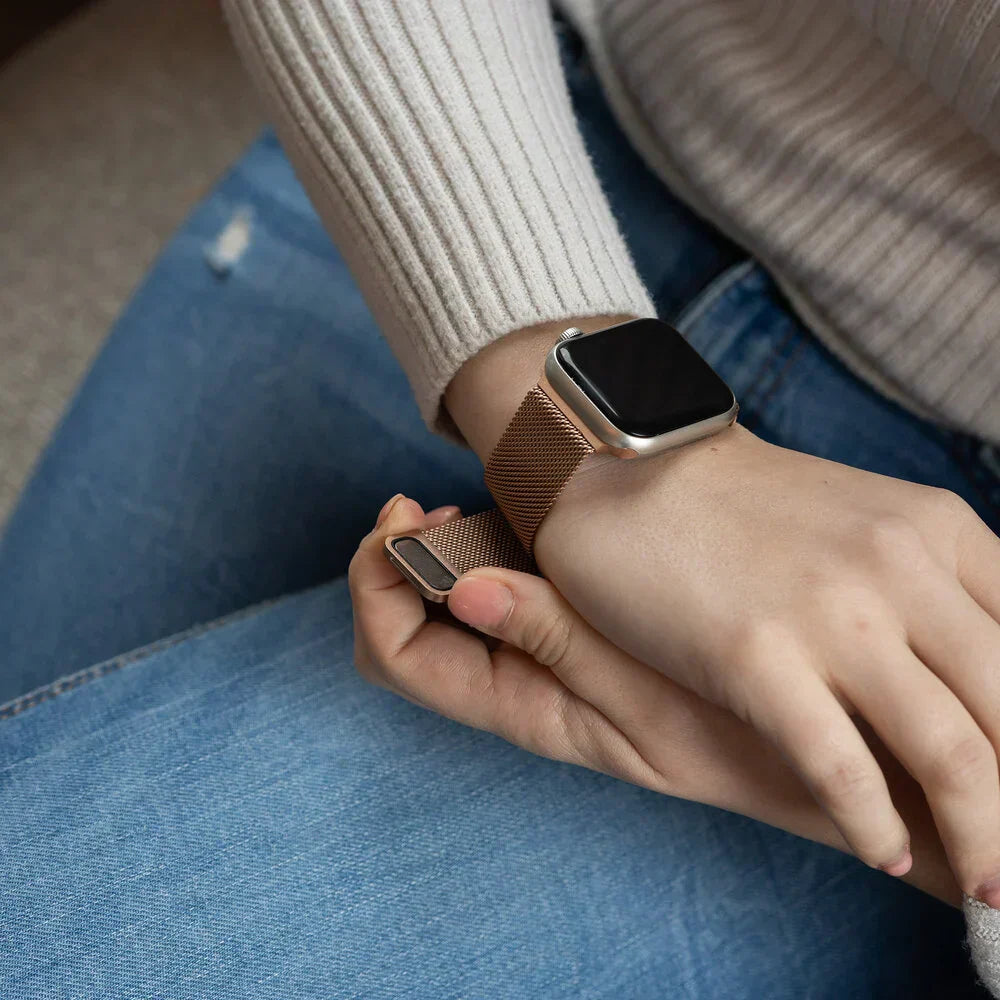 Rosé Tone Milanese Strap Edition For Apple Watch Everyday Style
