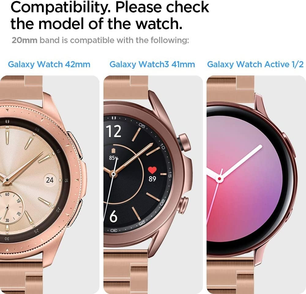 Black Milanese Band For Samsung Galaxy Watch Active