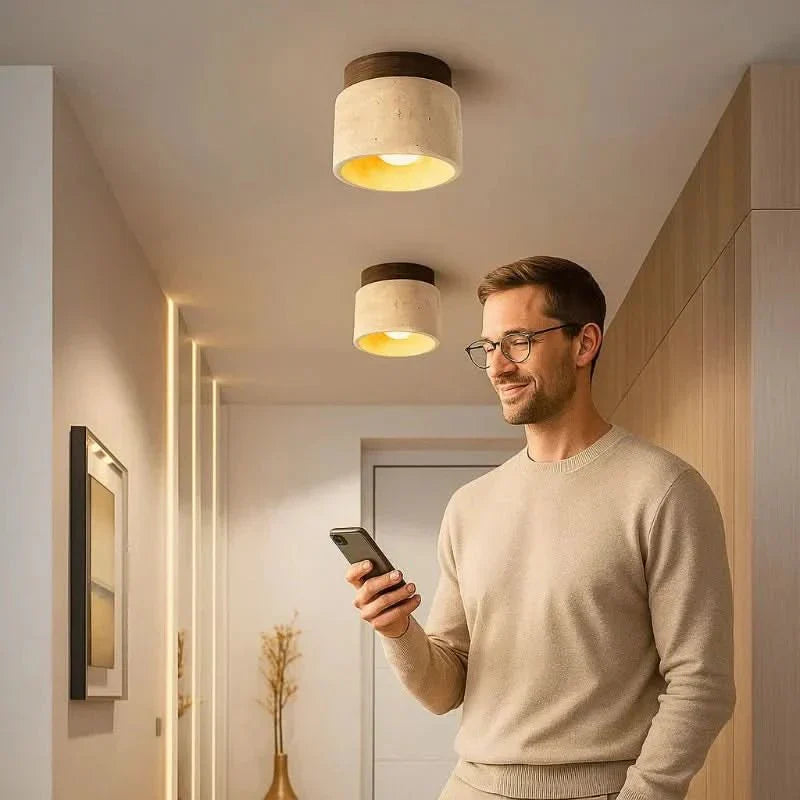 CalmGlow Sleek Wood Lamp With Energy Efficient LED