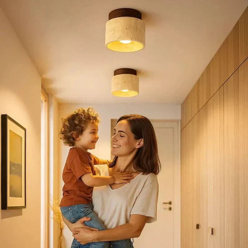 CalmGlow Sleek Wood Lamp With Energy Efficient LED