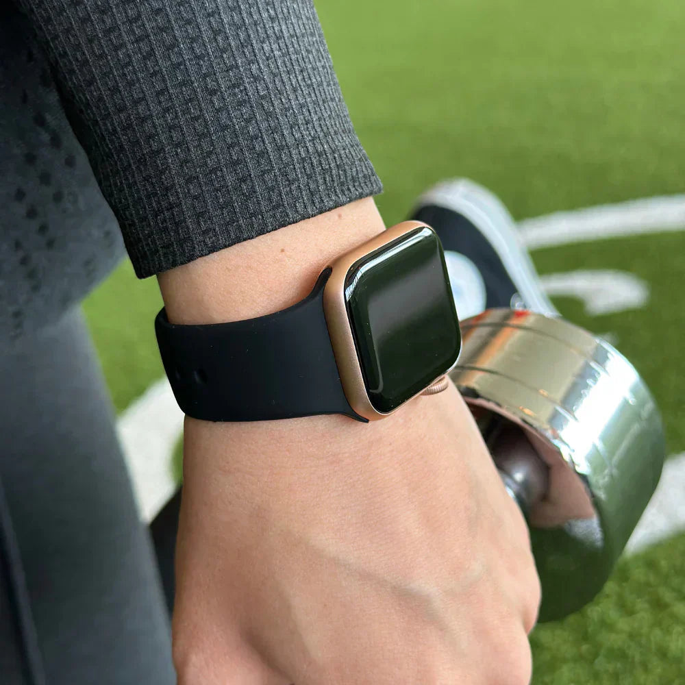 Apple Watch Black Silicone Strap Replacement Option