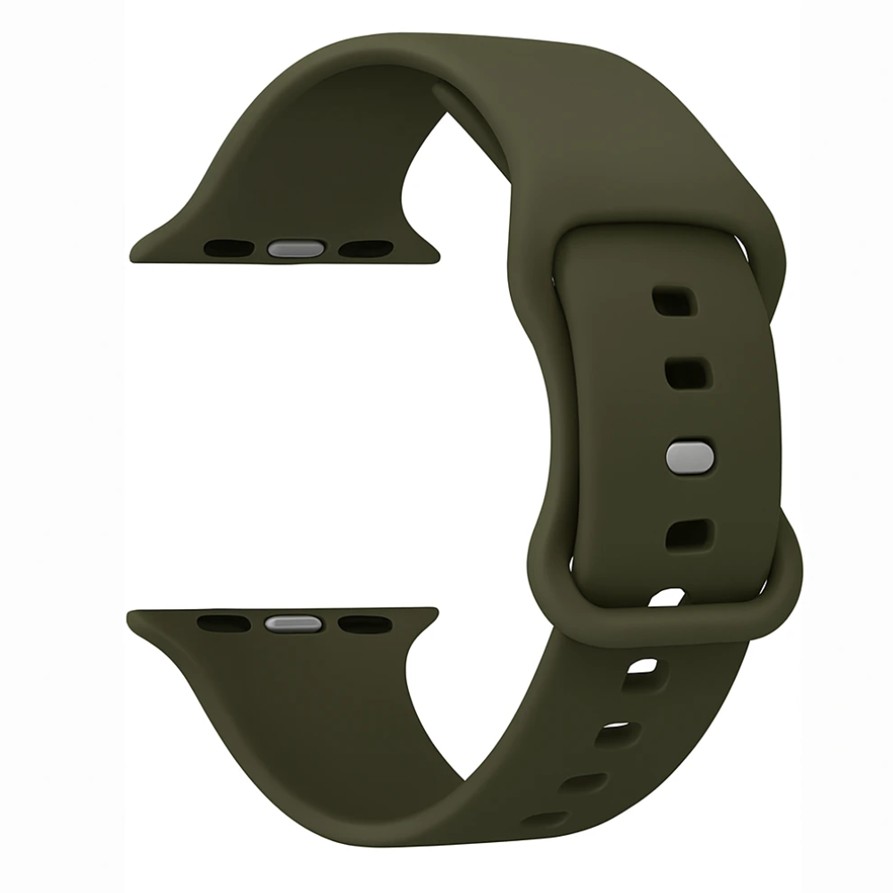 Apple Watch Silicone Band In Classic Army Green Edition