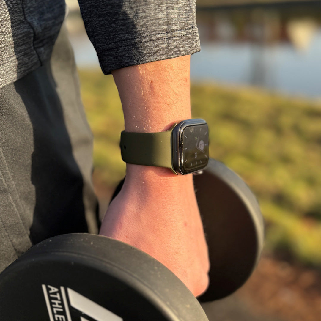 Apple Watch Silicone Band In Classic Army Green Edition