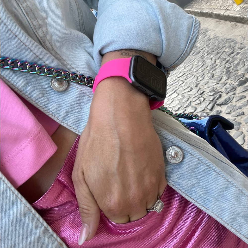 Apple Watch Pink Silicone Strap For Apple Watch Classic