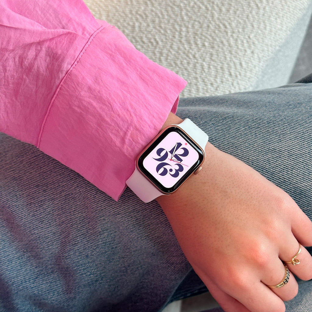Apple Watch White Classic Silicone Band Replacement Strap