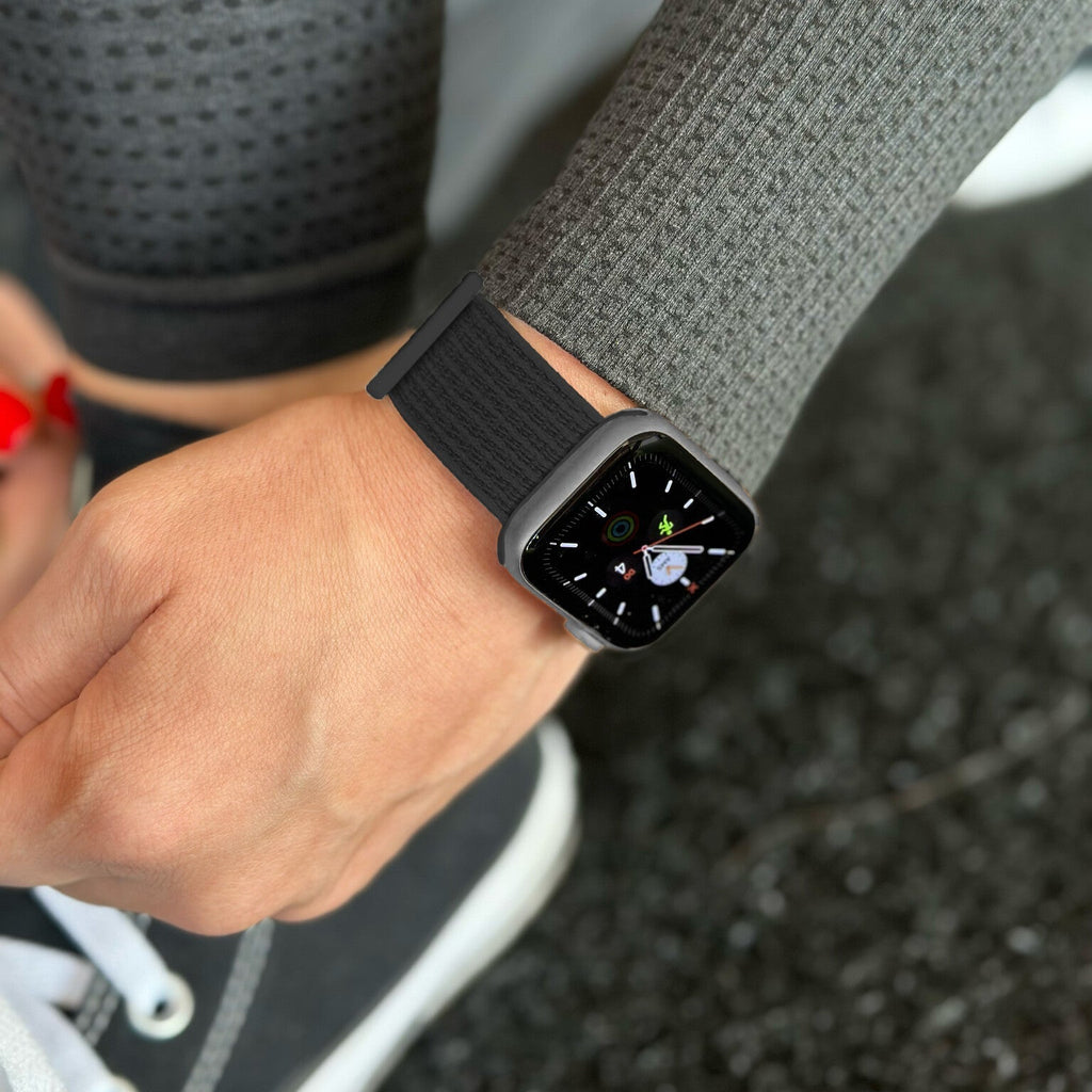 Apple Watch Nylon Strap With Velcro Fastener Black Version