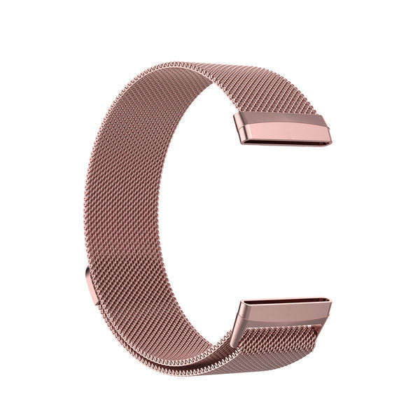 Pink Milanese Mesh Band For Fitbit Versa 4 Smartwatch