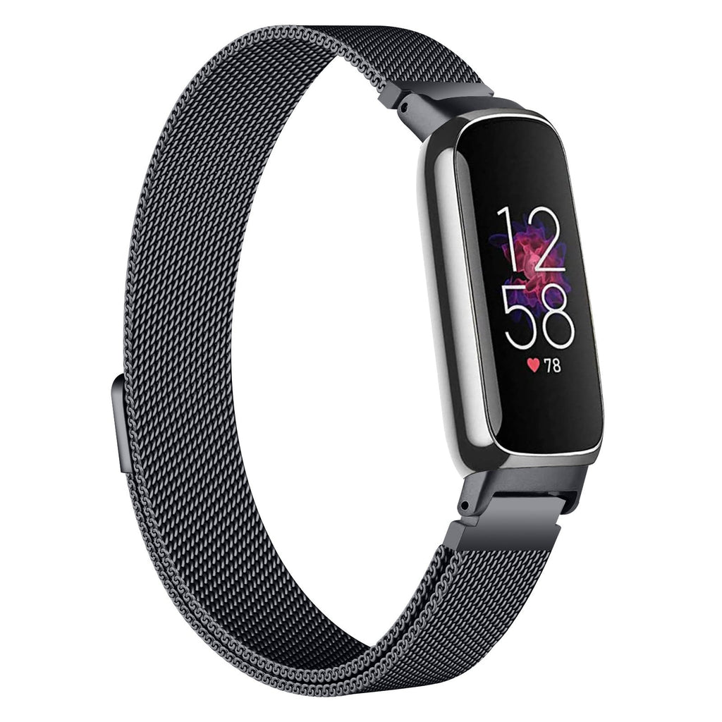 Milanese Strap In Black For Inspire 3 Fitbit Accessory