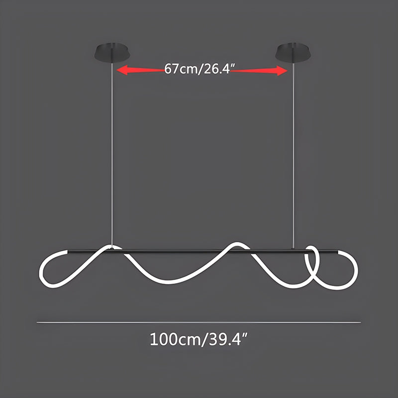 Pendant Light With Long Hose For Dining Room Modern LED Fixture