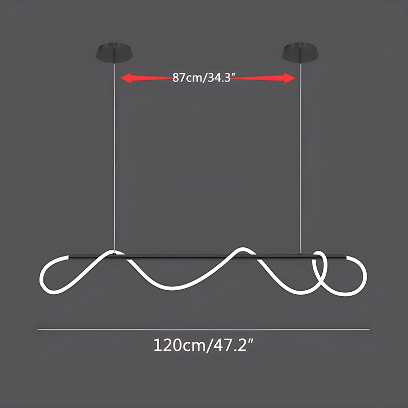 Pendant Light With Long Hose For Dining Room Modern LED Fixture