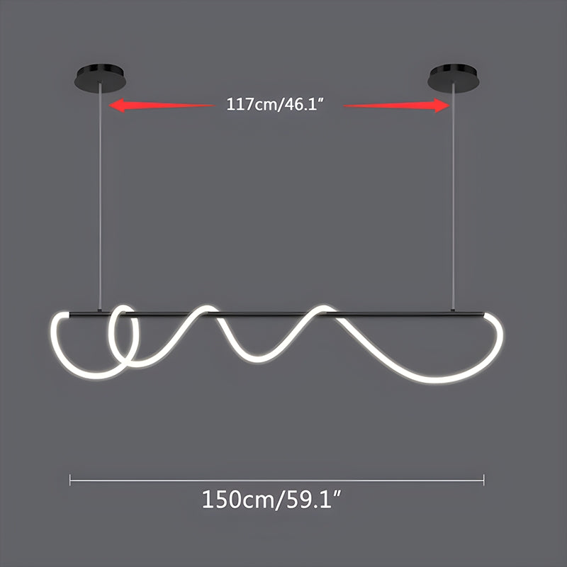 Pendant Light With Long Hose For Dining Room Modern LED Fixture