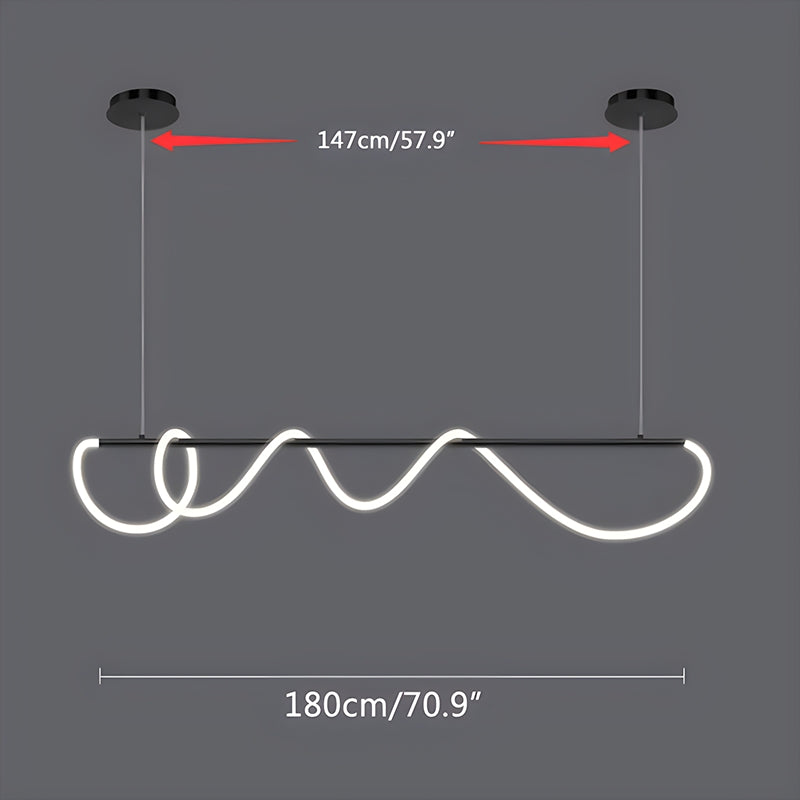 Pendant Light With Long Hose For Dining Room Modern LED Fixture