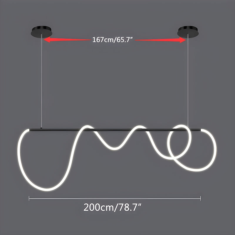 Pendant Light With Long Hose For Dining Room Modern LED Fixture
