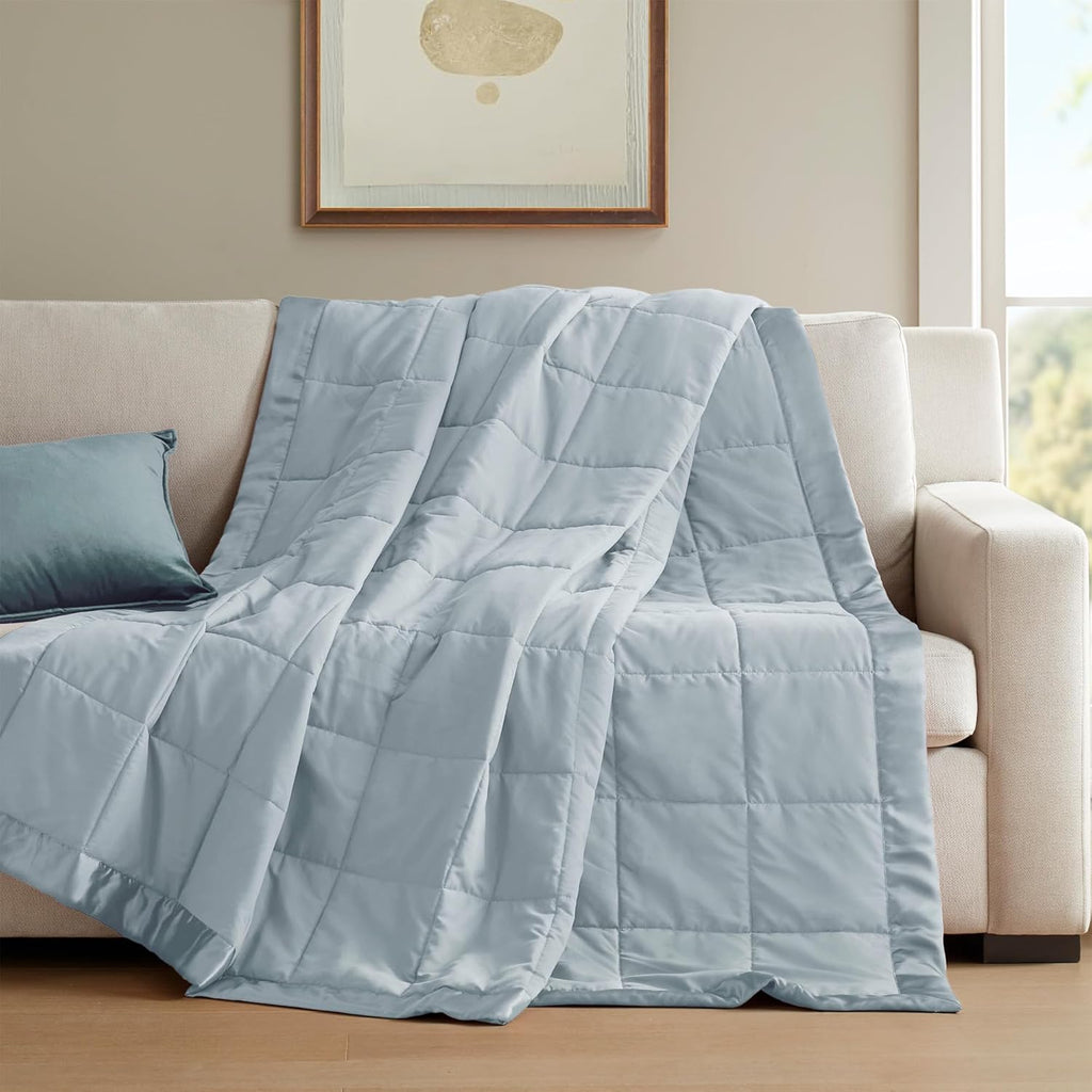Windom Collection Lightweight Soft Blanket With Satin Trim