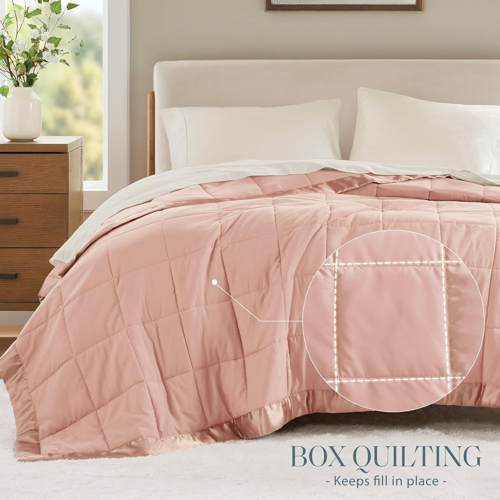 Windom Collection Lightweight Soft Blanket With Satin Trim