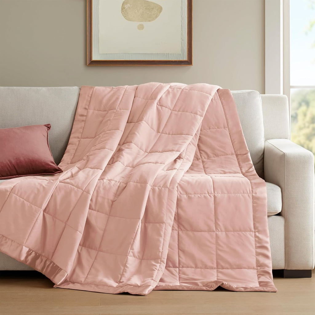 Windom Collection Lightweight Soft Blanket With Satin Trim
