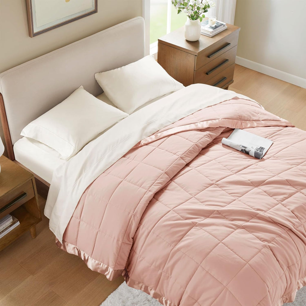 Windom Collection Lightweight Soft Blanket With Satin Trim