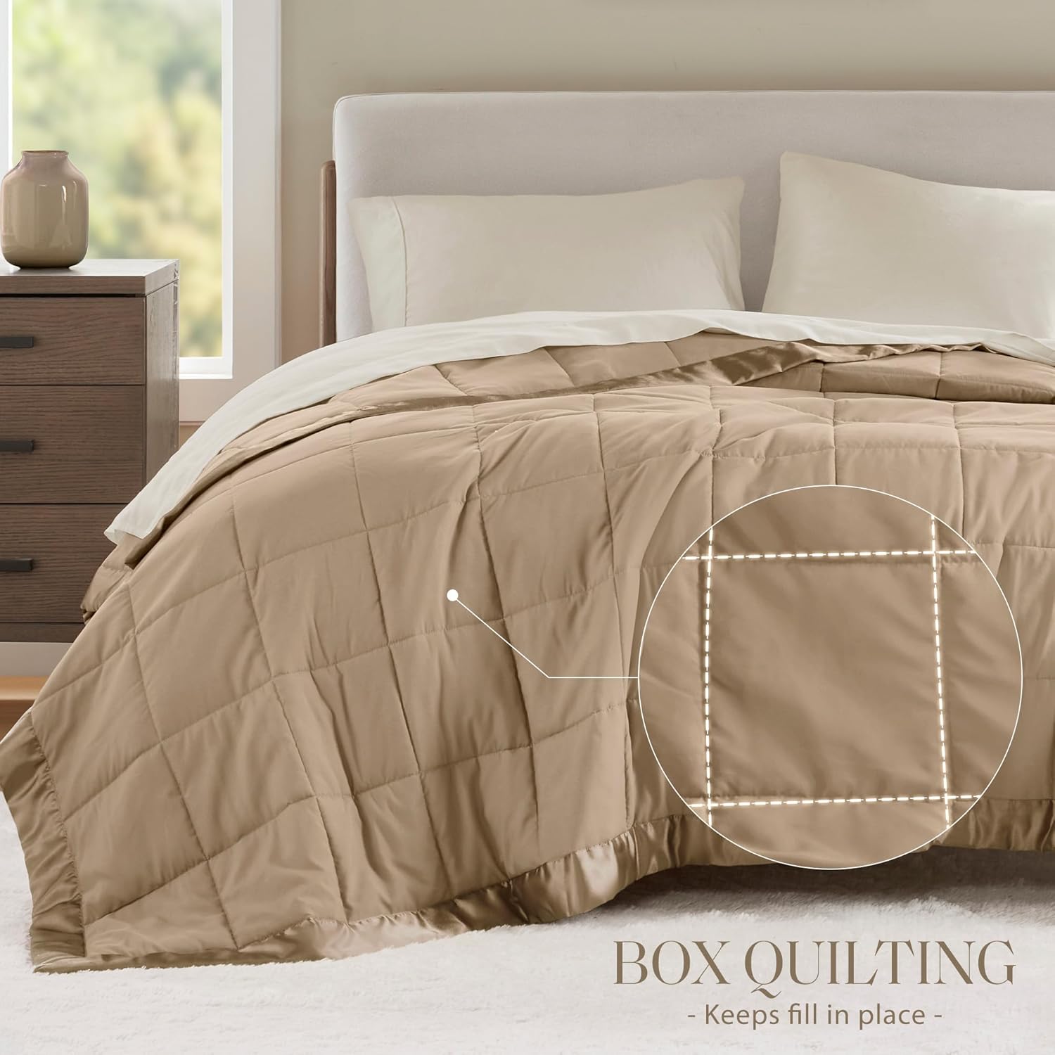 Windom Collection Lightweight Soft Blanket With Satin Trim