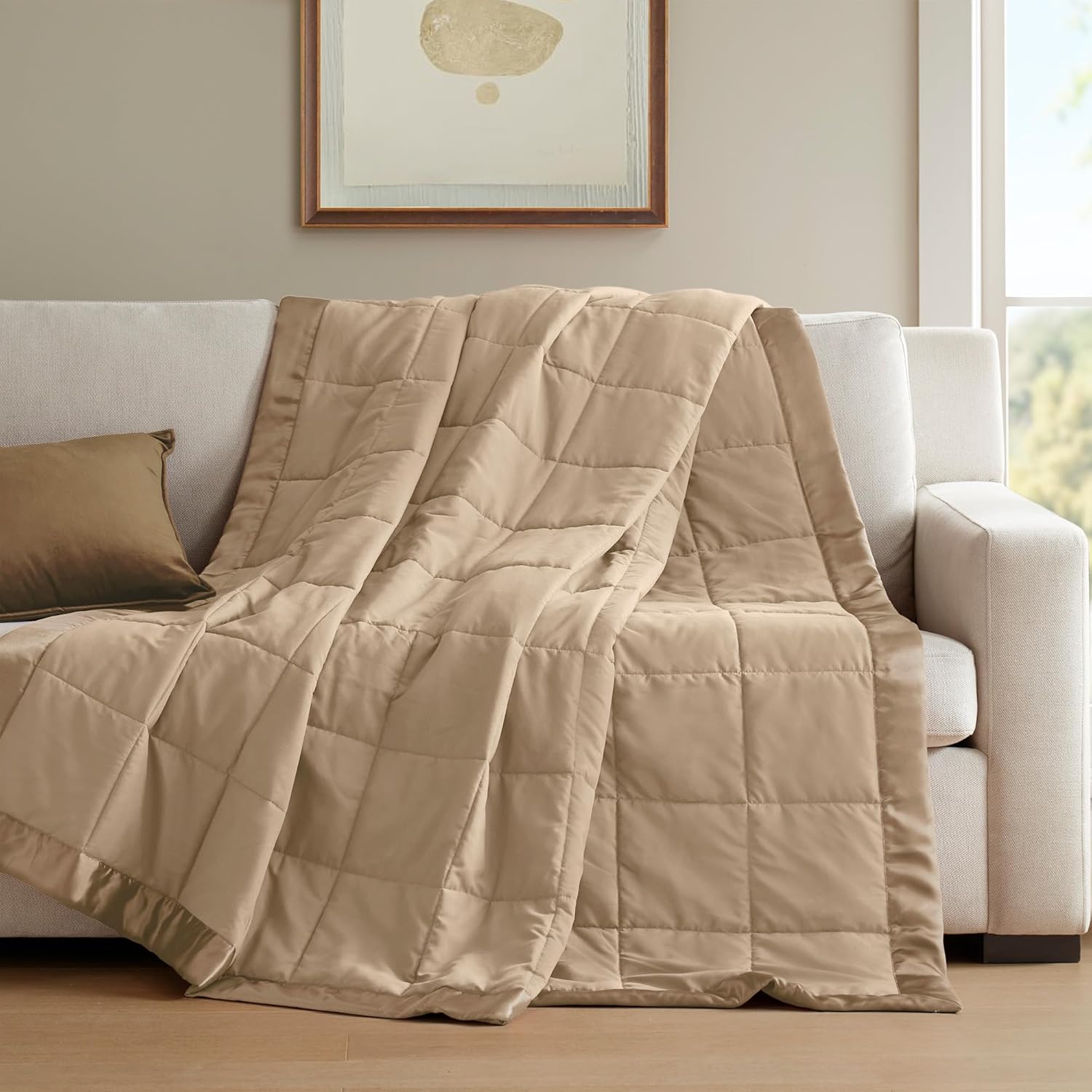 Windom Collection Lightweight Soft Blanket With Satin Trim