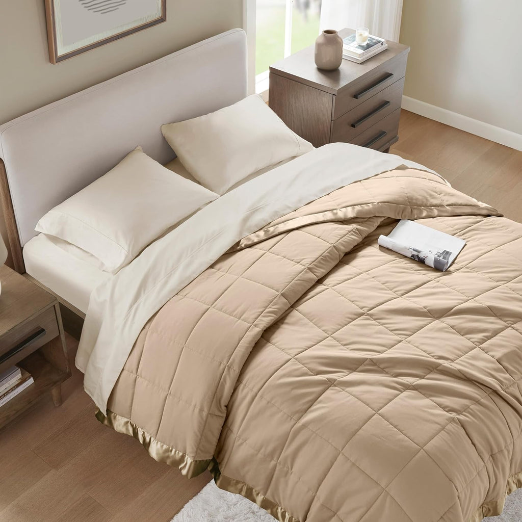 Windom Collection Lightweight Soft Blanket With Satin Trim