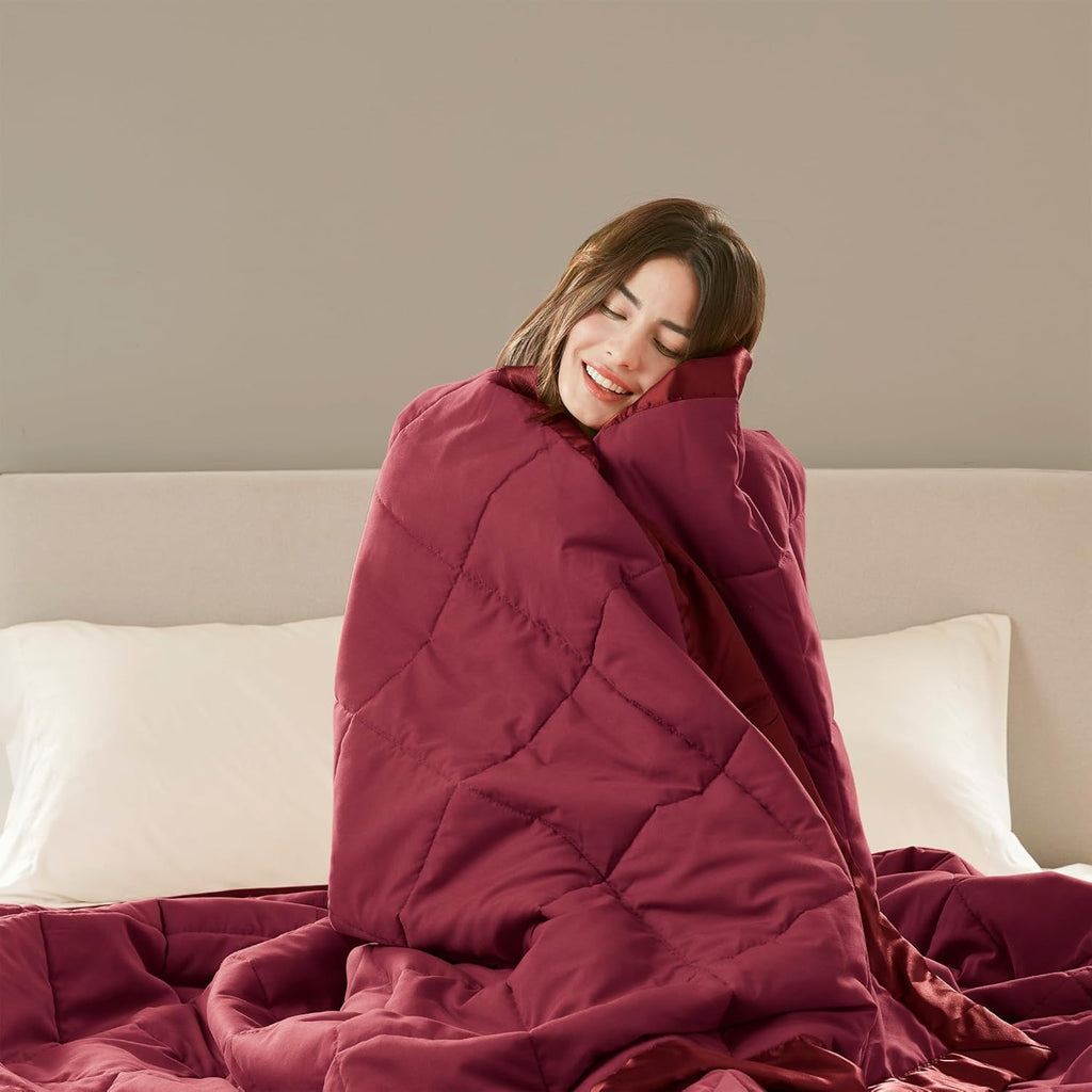 Windom Collection Lightweight Soft Blanket With Satin Trim