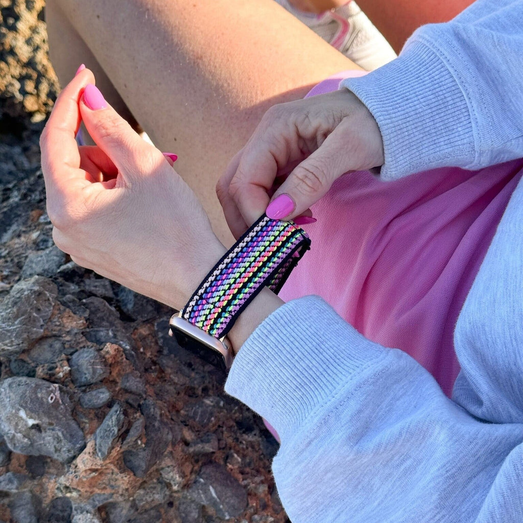 Colorful Stripe Elastic Band For Apple Watch All Day Comfort