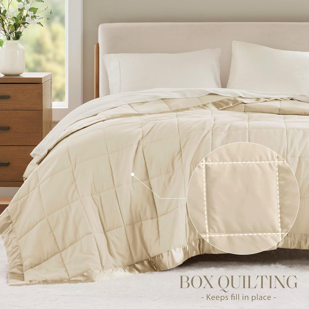 Windom Collection Lightweight Soft Blanket With Satin Trim