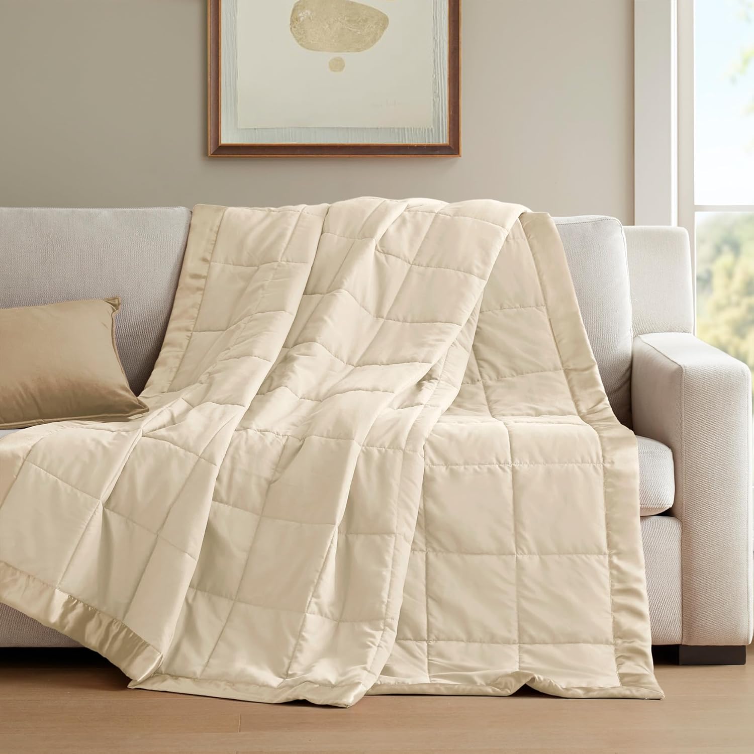 Windom Collection Lightweight Soft Blanket With Satin Trim