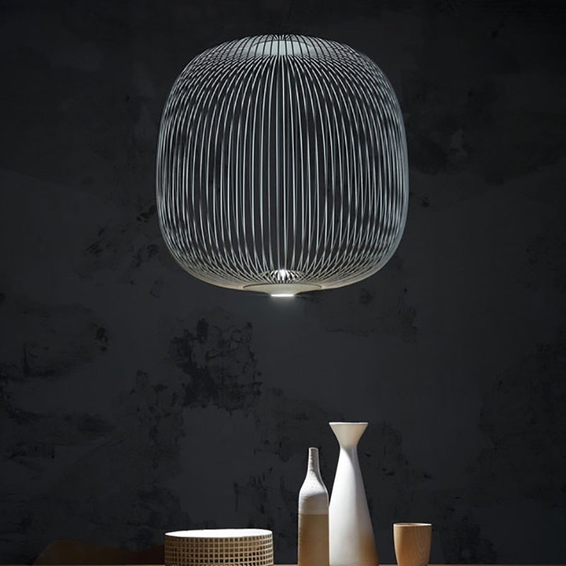 Lyra Spokes Pendant Light, Hanging Fixture, 52 Cm Diameter, 200 Cm Height