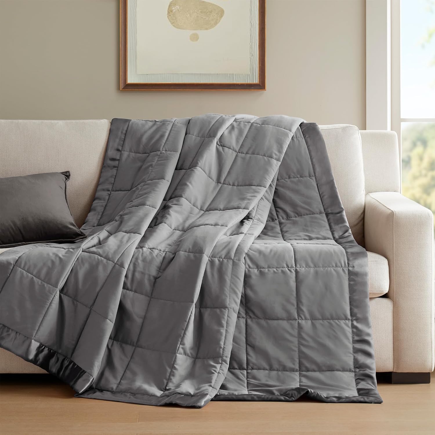 Windom Collection Lightweight Soft Blanket With Satin Trim