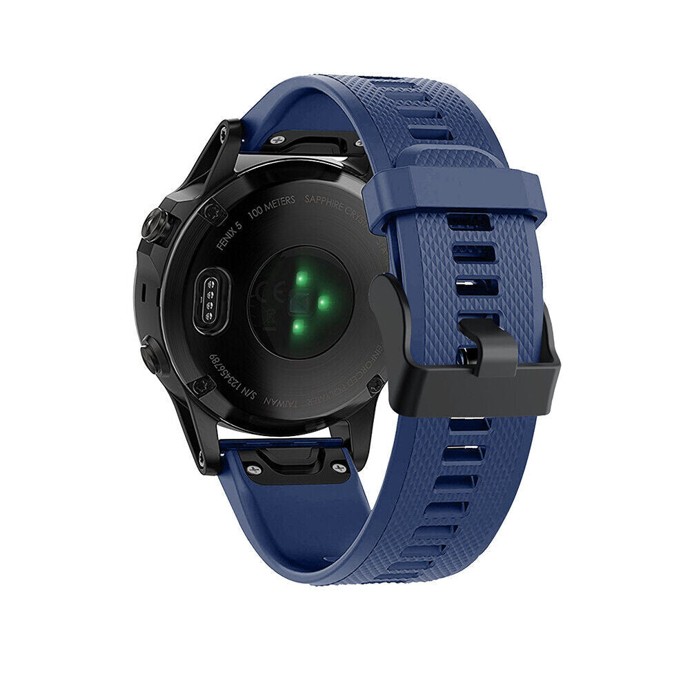 Dark Blue Silicone Band for Garmin Fenix 5 Plus and Fenix 6 Pro