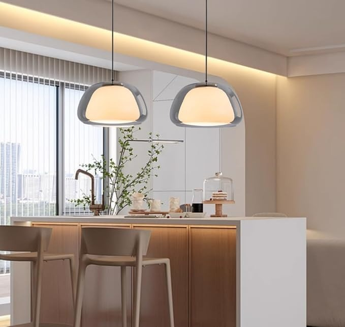 Aurora Milk Glass Pendant Light For Modern Ceiling Decor