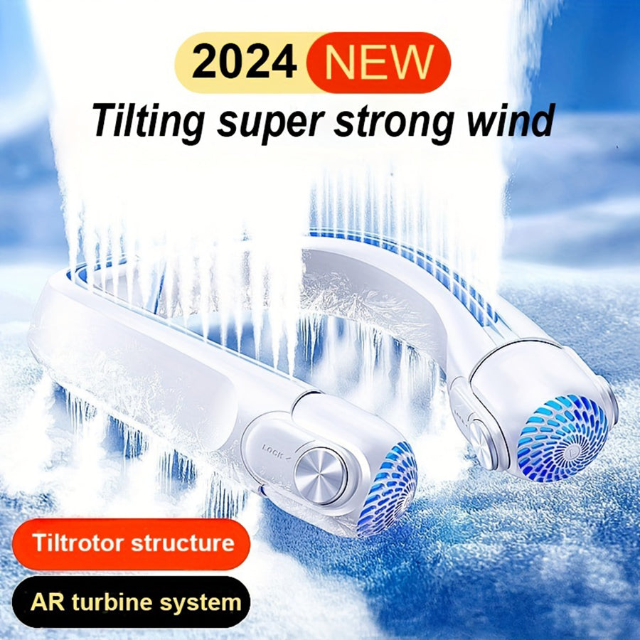 Compact Neck Fan With 45-Degree Adjustable Airflow
