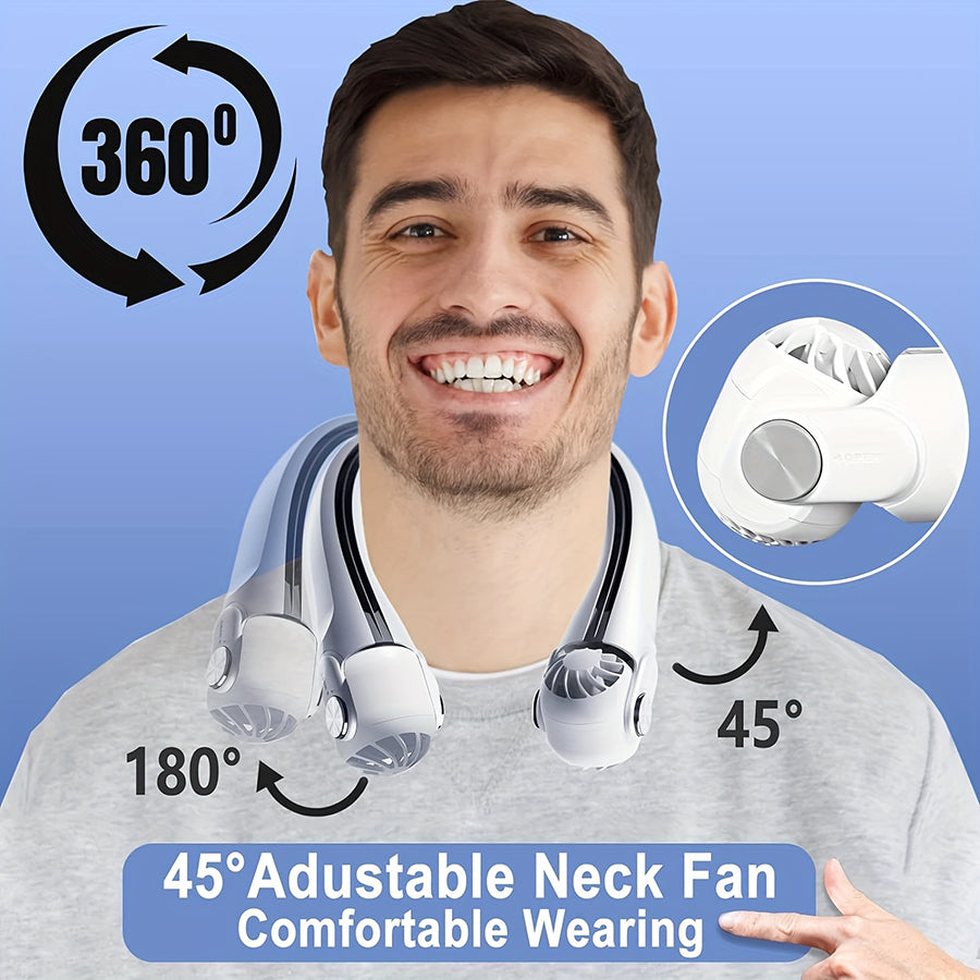 Compact Neck Fan With 45-Degree Adjustable Airflow
