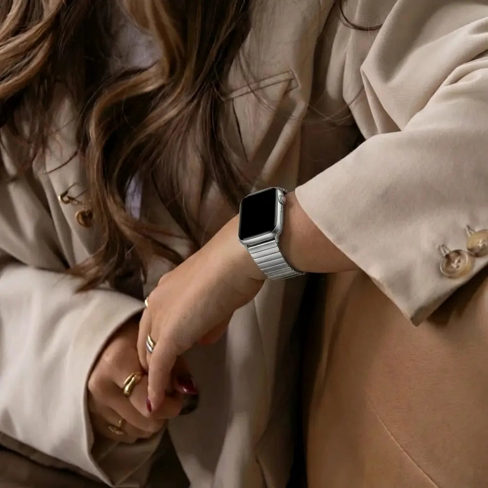 Apple Watch Silver Elastic Band Stainless Steel Band