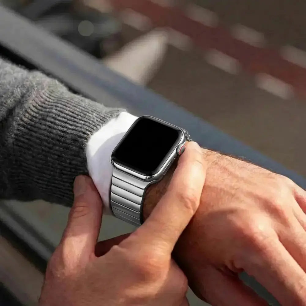 Apple Watch Silver Elastic Band Stainless Steel Band