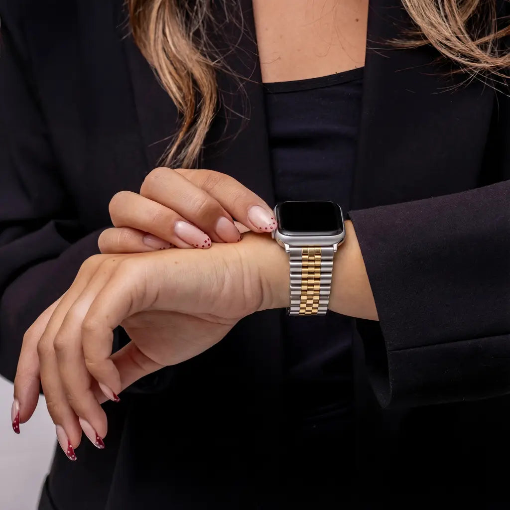 Premium Silver Or Gold Jubilee Steel Band For Apple Watch