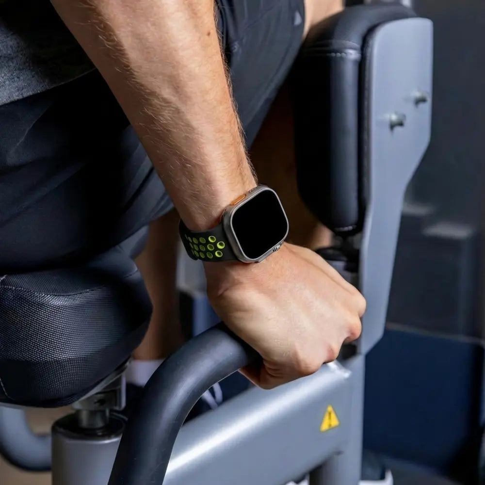 Sport Band For Apple Watch In Yellow And Black Hues