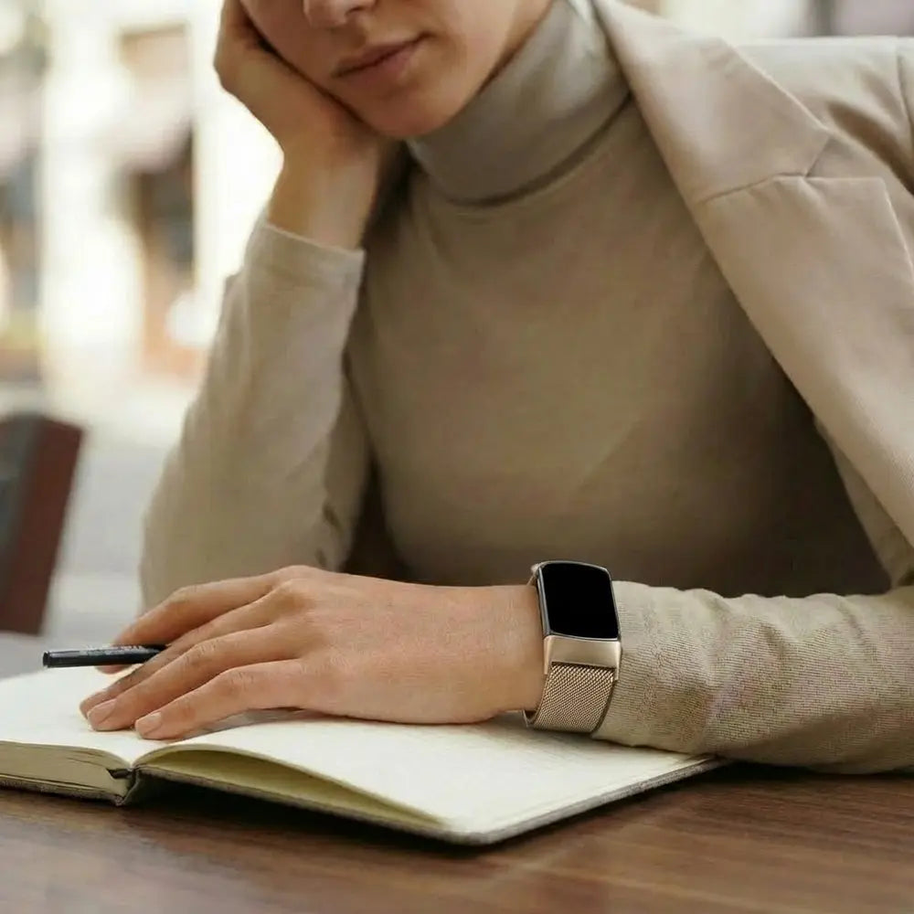 Starlight Milanese Strap For Fitbit Charge 6 Accessory
