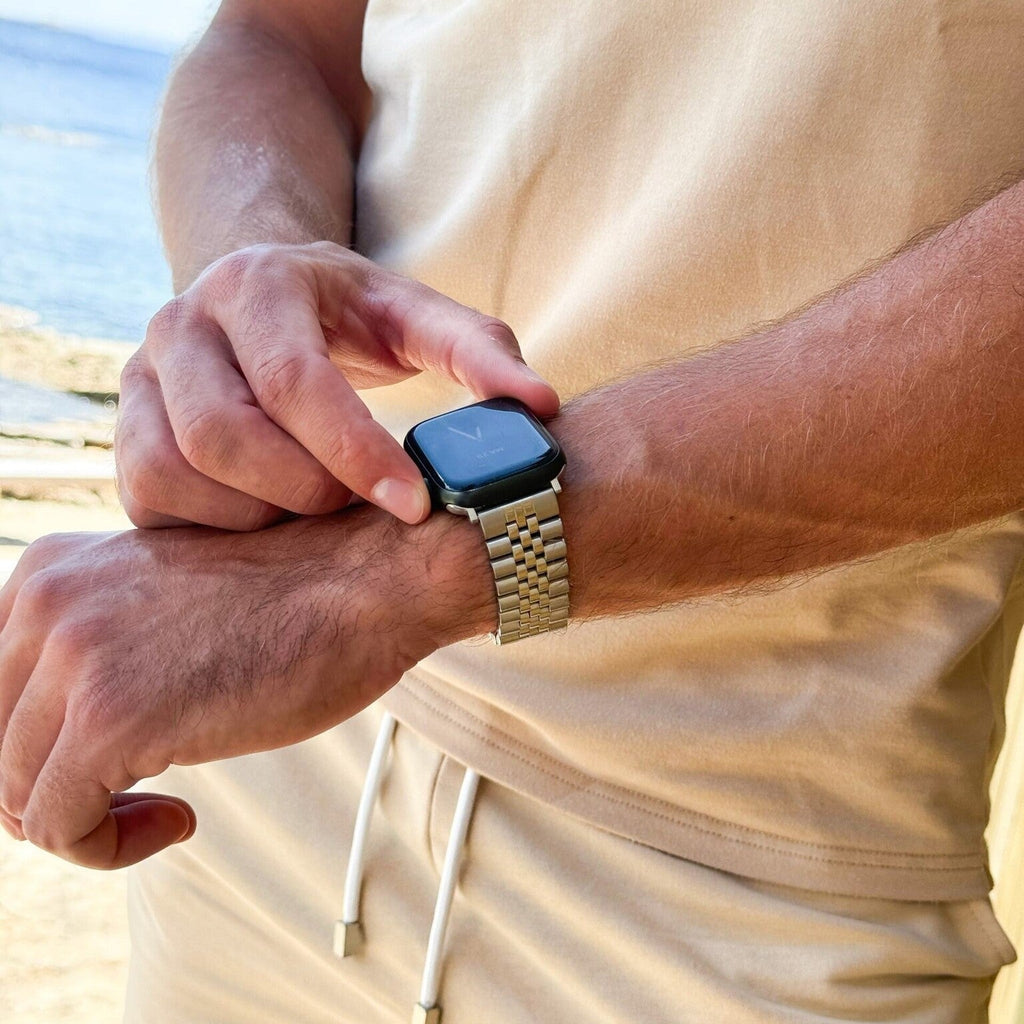 Jubilee Stainless Steel Band For Apple Watch Silver Wrist Strap