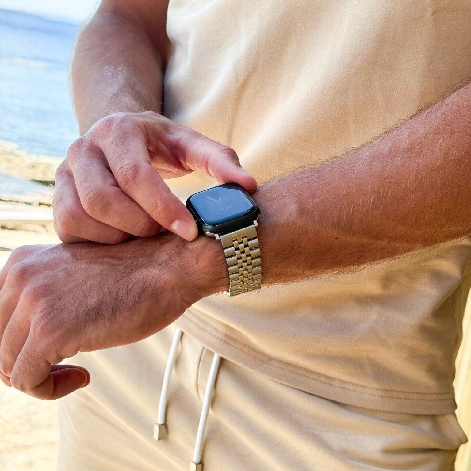 Jubilee Stainless Steel Band For Apple Watch Silver Wrist Strap