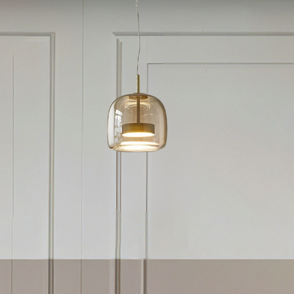 Lunara Vintage Style Pendant Light For Living Rooms In Warm Amber Tone