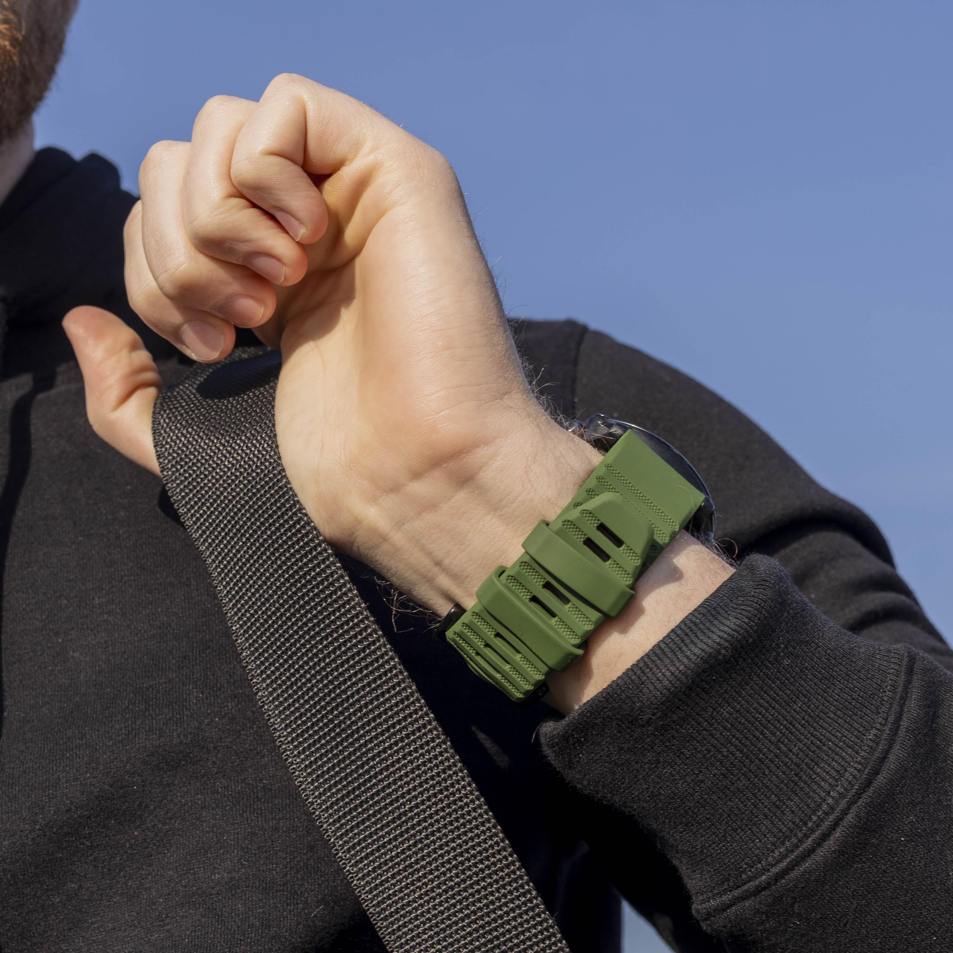 Garmin Fenix 5X And 6X Silicone Strap In Dark Green