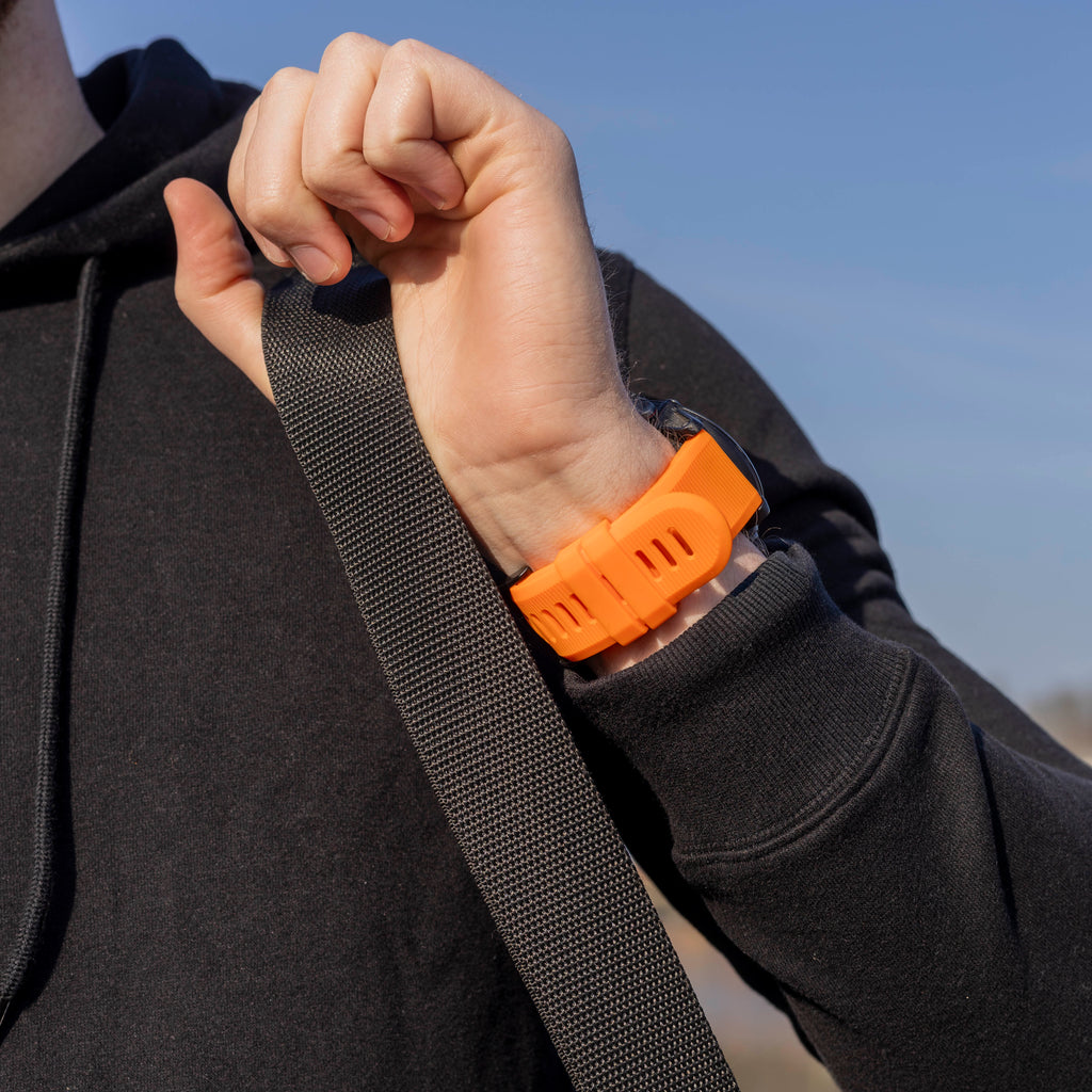Garmin Fenix 5x And 6x Orange Silicone Watch Strap