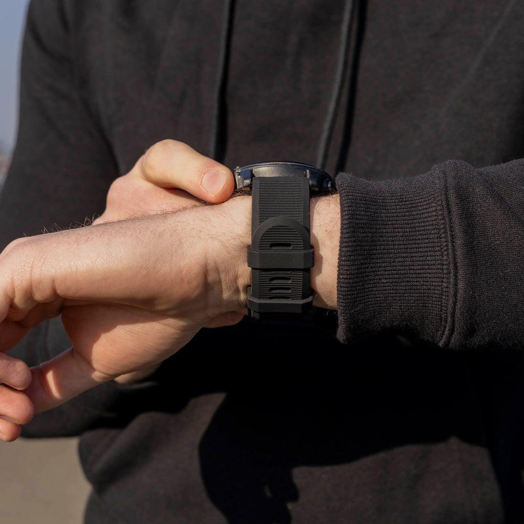Garmin Fenix 7 Black Silicone Watch Band Strap Replacement