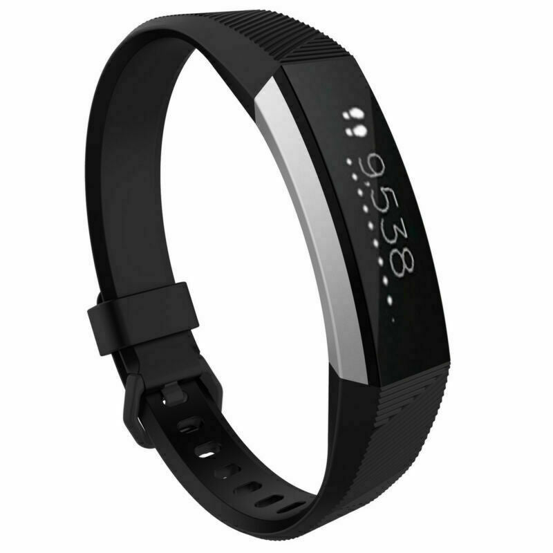 Black Silicone Band Replacement For Fitbit Alta (HR)
