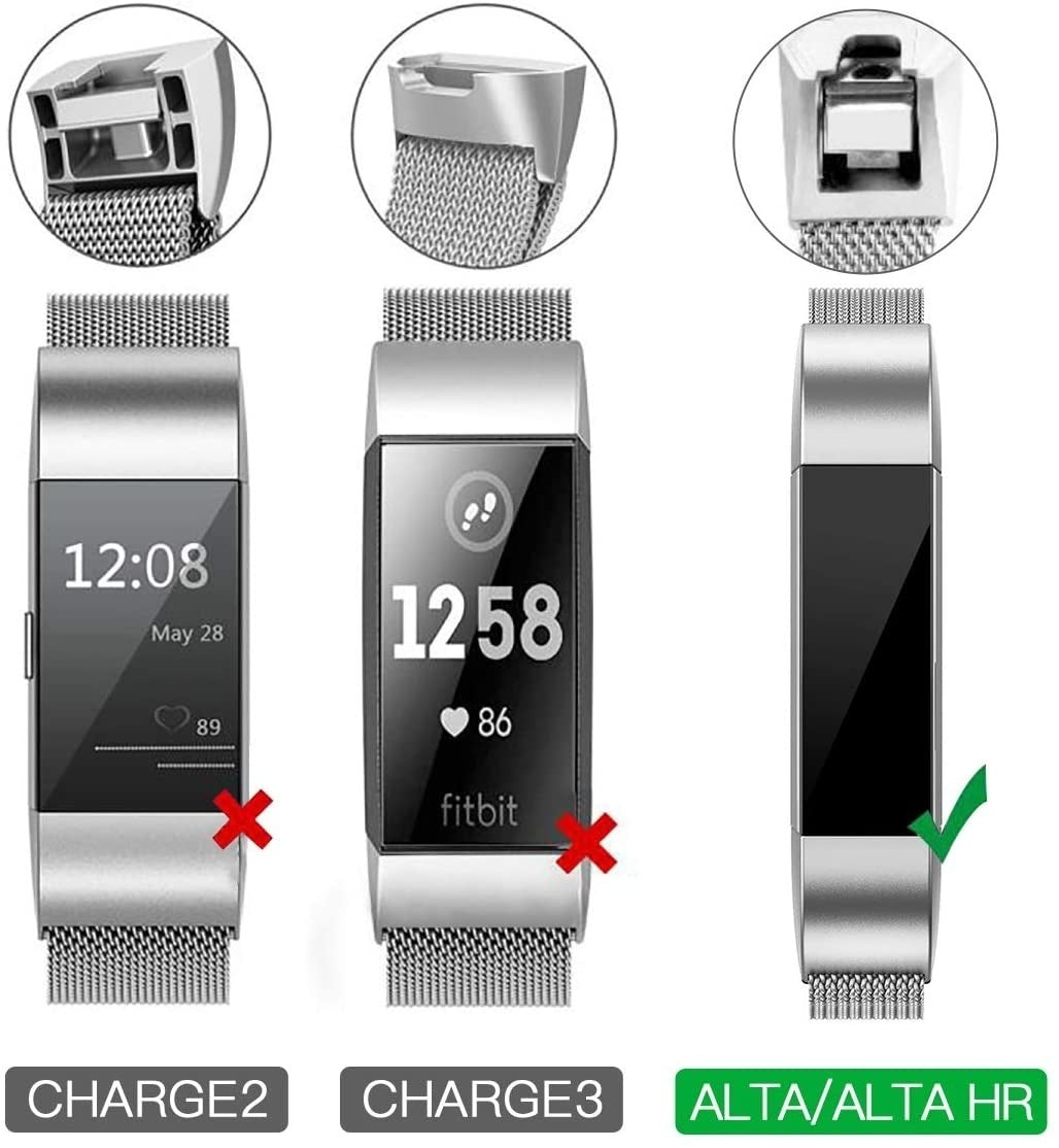 Black Silicone Band Replacement For Fitbit Alta (HR)