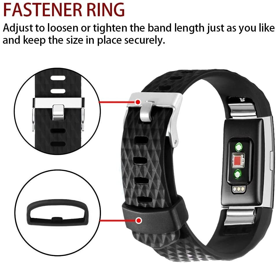 Fitbit Charge 2 Silicone Strap From Black Diamond Watch