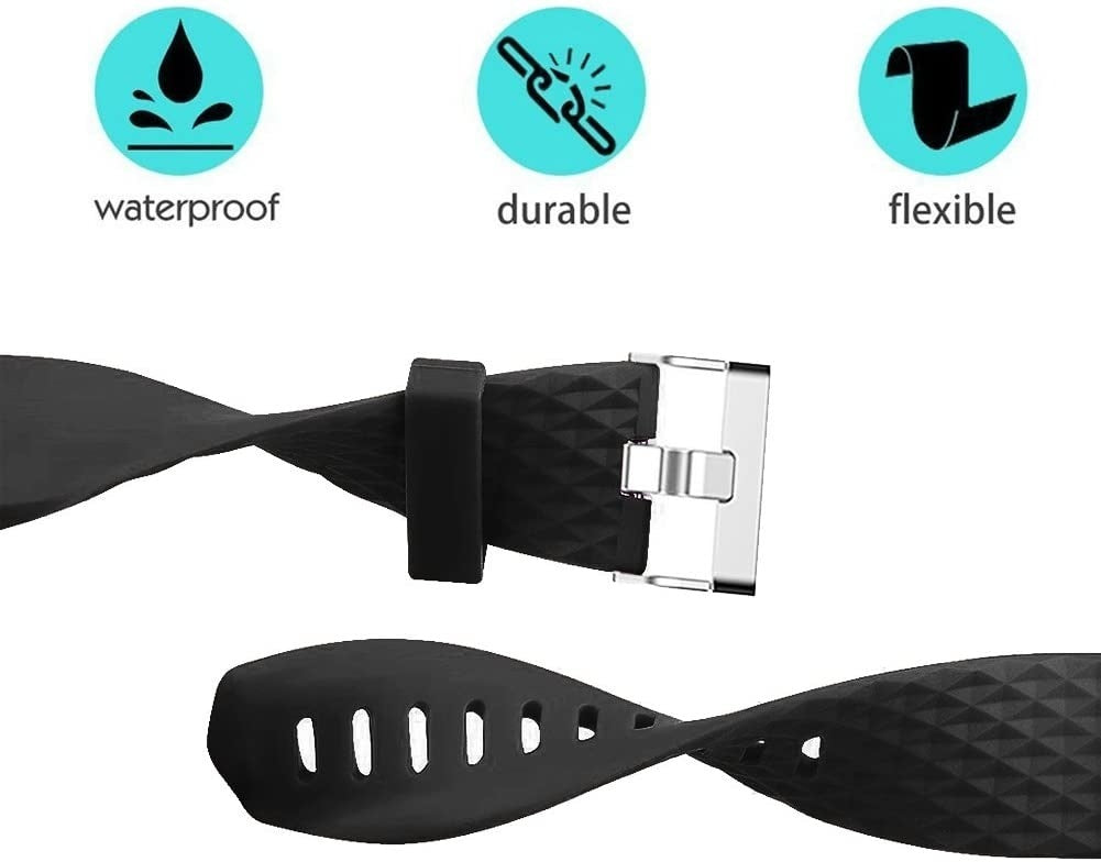 Fitbit Charge 2 Silicone Strap From Black Diamond Watch
