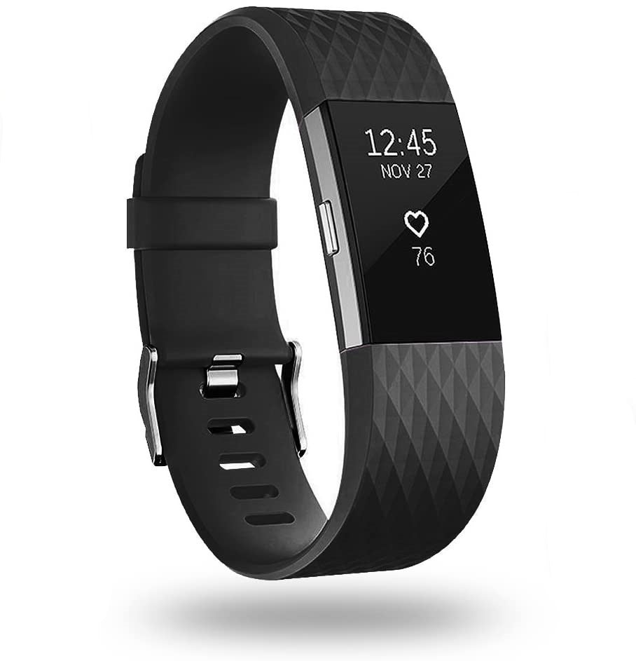 Fitbit Charge 2 Silicone Strap From Black Diamond Watch